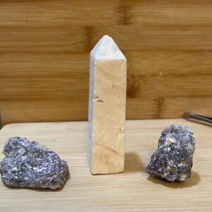 3 Crystal SET ✨ Pink Aragonite & Purple Mica 💜 Check out my other SET listings!